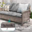 Ensemble de patio 6 pièces avec canapé 3 places et chaises berçantes pivotantes, patio en rotin de polyéthylène avec coussins épais et structure robuste-1066953796