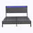 Mesum Fabric Upholstered Frame with LED Lights-1488729391