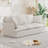 " modern deep seat 3-seater cloud sofa with 2 armrest pillows, chenille fabric, comfortable for living room-607434706
