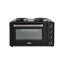 Tabletop Electric Oven 12L Mini Oven Adjustable Temperature and 60 Minute  Timer Two-Layer Electric Ovens Baking Cake Bread Aesthetic and Practical