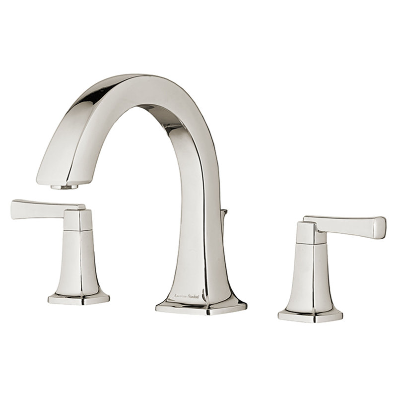 Garniture de robinet de baignoire romaine à fixation sur plateau à poignées doubles Townsend, Nickel poli