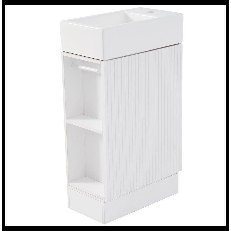 Meuble-lavabo 18,6 po avec meuble-lavabo et tablette à deux niveaux