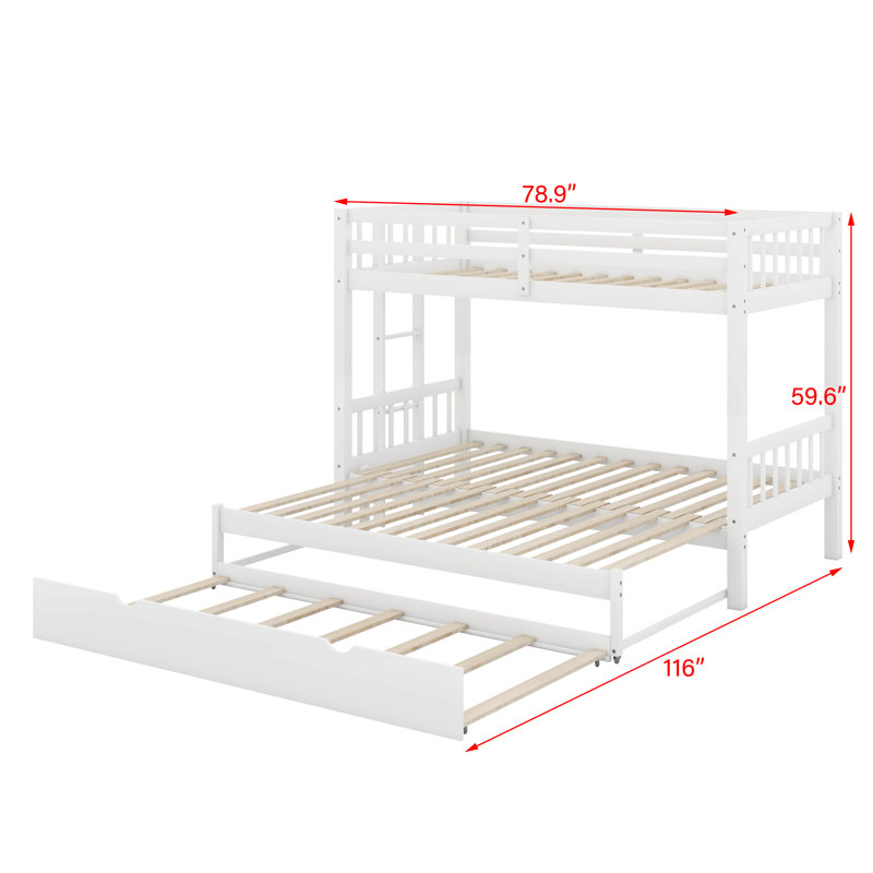 Harriet Bee Twin Over Pull-Out Bunk Bed With Trundle - Wayfair Canada
