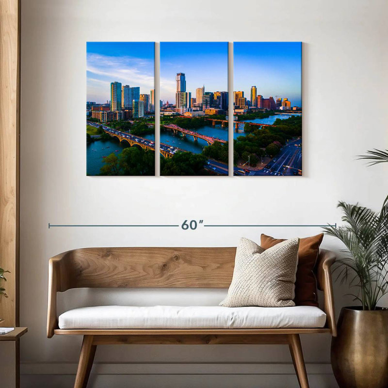Austin Aerial View, 28" H x 45" W