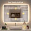 Bideford Lighted Plastic Framed Wall Mounted Bathroom Mirror in White-1828253677
