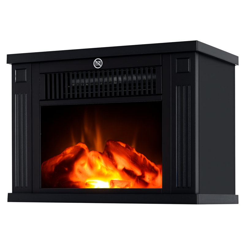 Turien Winston Porter 13.5 " W Black Electric Fireplace Insert