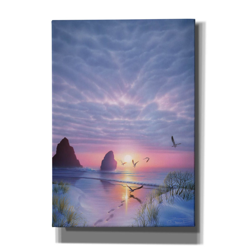 «Radiant Seashore» par Kirk Reinert, art mural sur toile, H 26 po x l 18 po x P 0,75 po