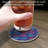 Colorful Fish Single Round Stone Coaster Create Your Own Set
