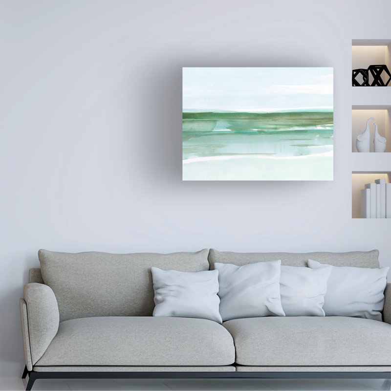 «Serene Aqua II» sur toile, H 14 po x l 19 po x P 2 po