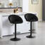 Swivel Upholstered Adjustable Height Bar Stool-791234641-791234647