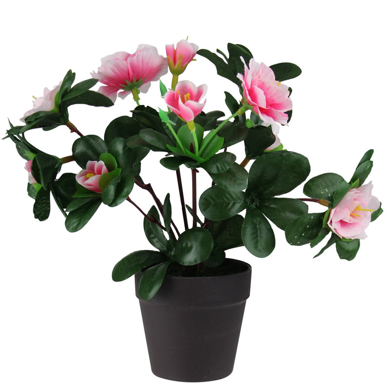 Rose artificielle en pot 8 po