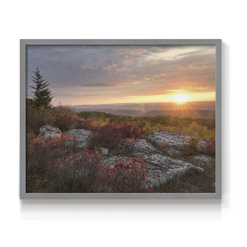 Good Morning -Framed Print - Restickable, Gray, 11" H x 14" W