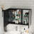 Modern LED Vanity Mirror Cabinet With Adjustable Lighting & Magnifying Mirror-124468481