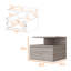 Table de chevet flottante 14 tiroirs en bois 14 po-1827503519