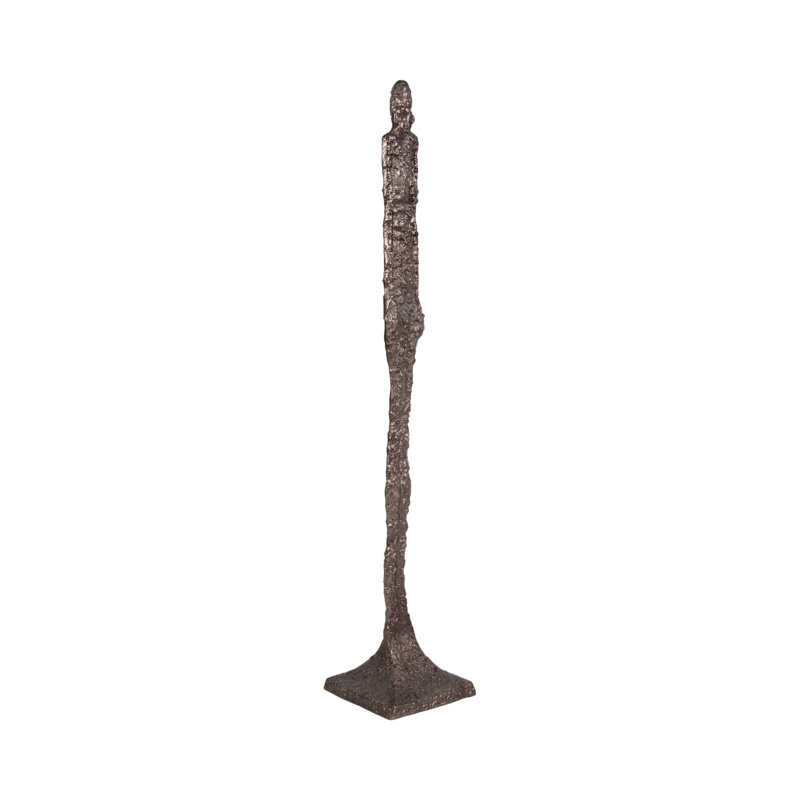 Modern Metal and Aluminum Sculpture with Textured Abstract Human Form, Contemporary Decorative Figurine Design, Artistic Minimalist Silhouette for Stylish Contemporary Display