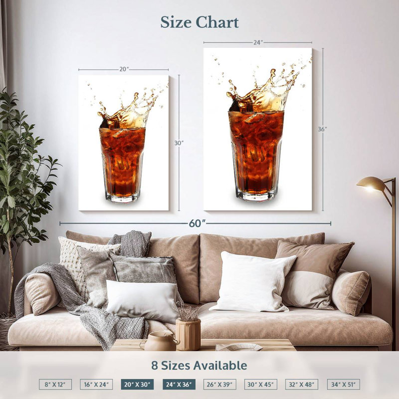 Yarlin Soda Splash, 36" H x 24" W