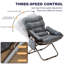 Chaise longue noire avec pédale