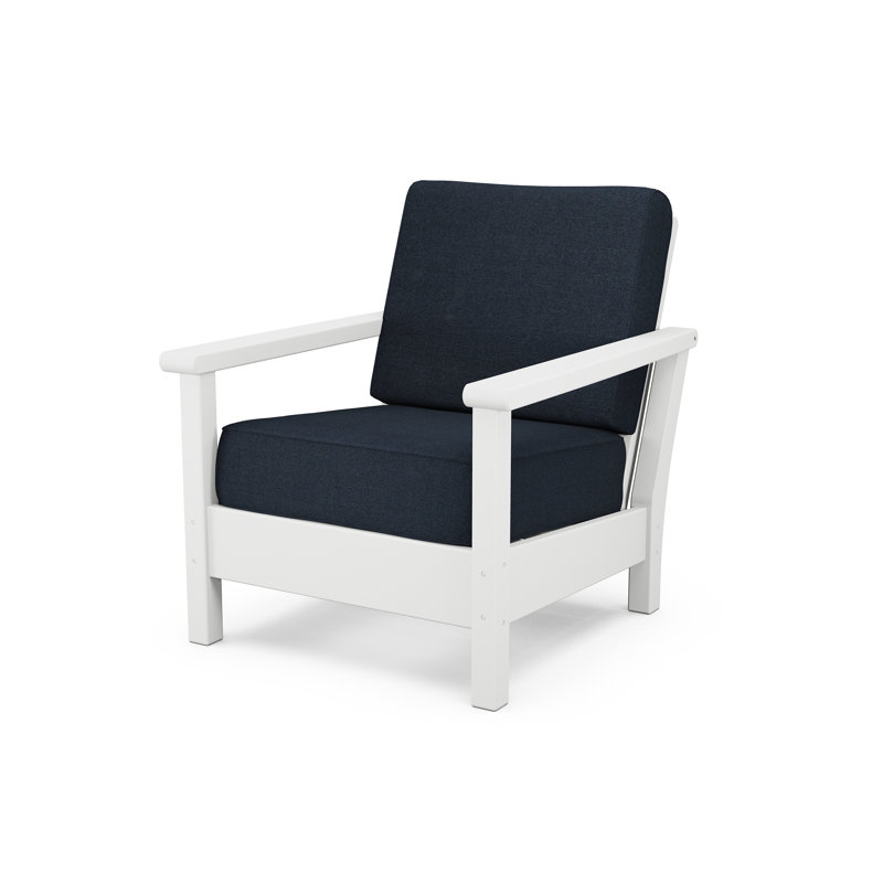 Chaise à assise profonde Harbor, Marine Indigo, Deep White