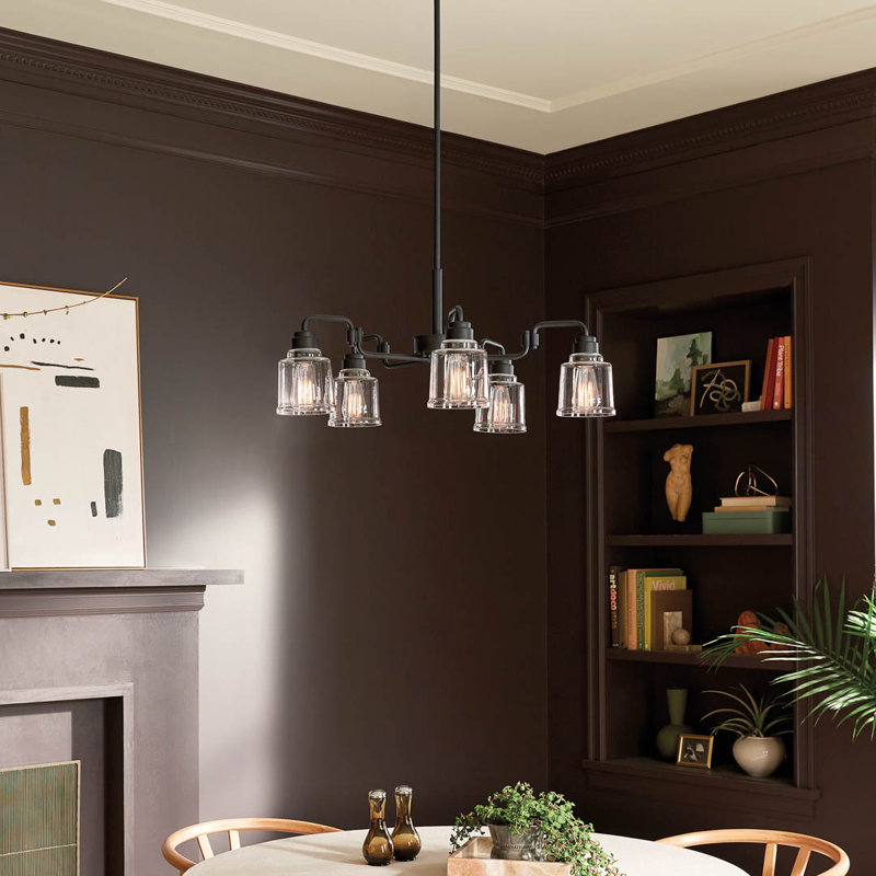 Aivian 3 - Light Geometric Chandelier, Black, 5
