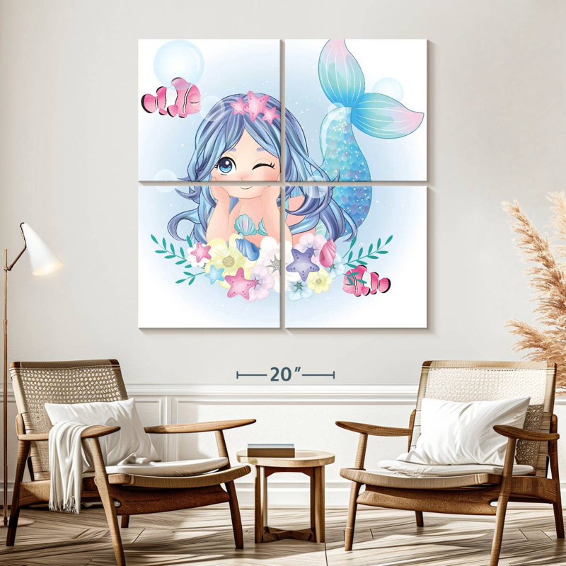 Kelan sirène florale, H 57 po x l 57 po