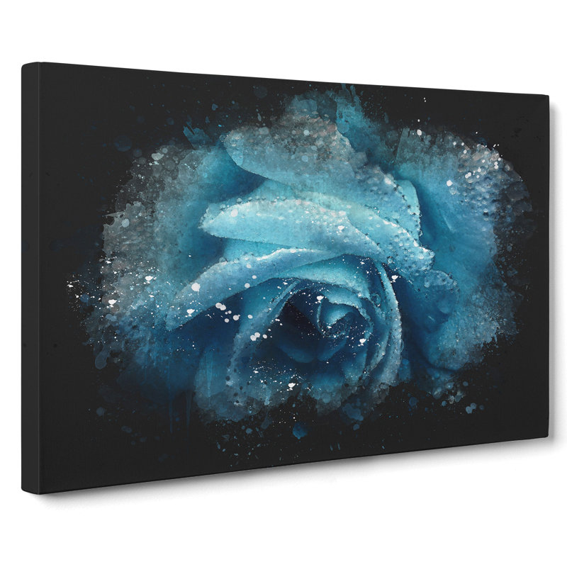 Blue Rose Flower Vol.1 - Wrapped Canvas, 35cm H x 50cm W x 3cm D