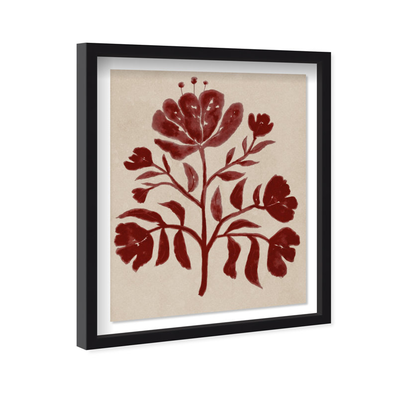 Blooming Alone Shadowbox Floral & Botanical Print by Oliver Gal, Black Frame, 16 x 20, 31.5"H x 37.5"W, Black Shadowbox