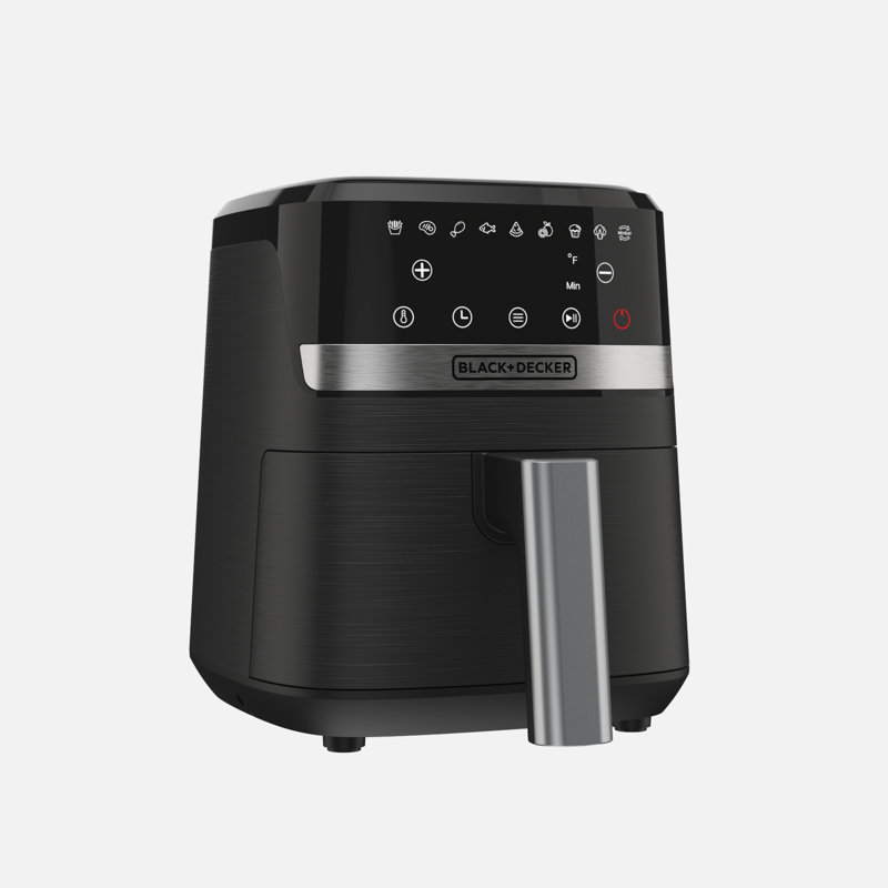 BLACK+DECKER Purify 2QT Air Fryer, Timer with Auto Shut-off and Shake Reminder, Digital LED Touchscreen and 9 Presets, 1000W, Dishwasher Safe Parts
