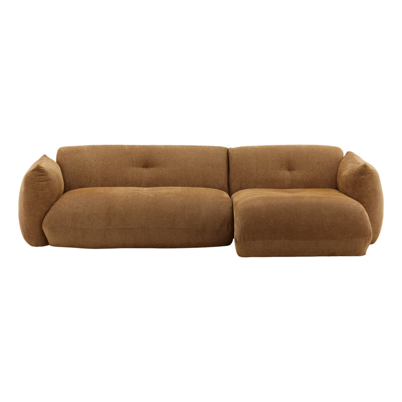 Sonique Chaise Sectional Caramel LAF, Right Hand Facing