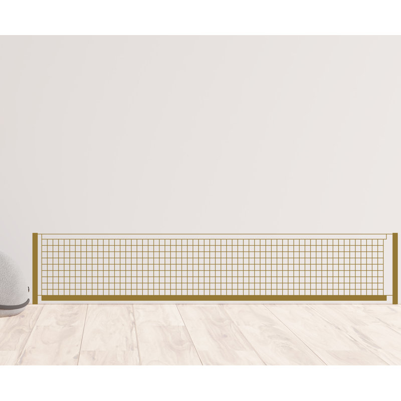 Adhésif décoratif filet de tennis | Décoration sportive | Décoration de salle de tennis | Art mural en vinyle pour amateurs de sport | Idée cadeau de tennis unique 639DLU