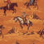 Murale Western Cowboys Desert