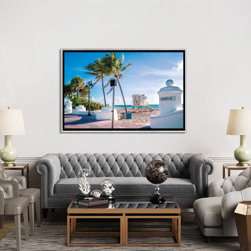 «Fort Lauderdale Beach Morning» par Susanne Kremer - reproduction de photo, Aucun mat, H 40 po x l 60 po x 1,5 po
