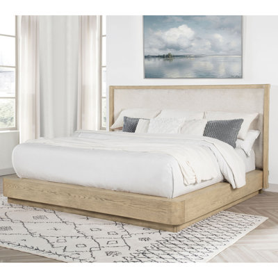 Kimpton Beige Oak Eastern King Wingback Bed