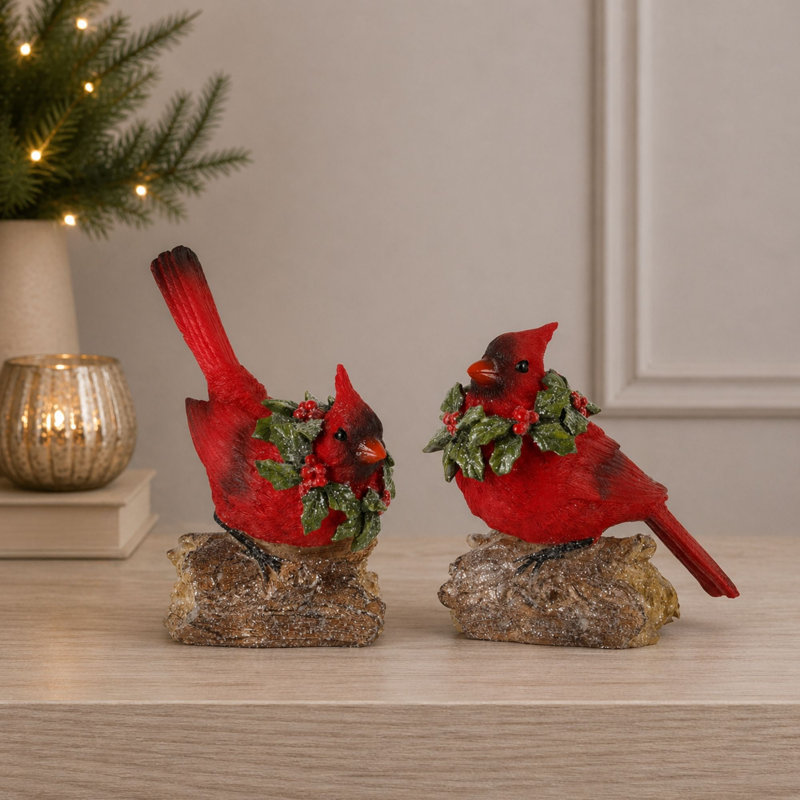 Ensemble de 4 pièces cardinal en résine