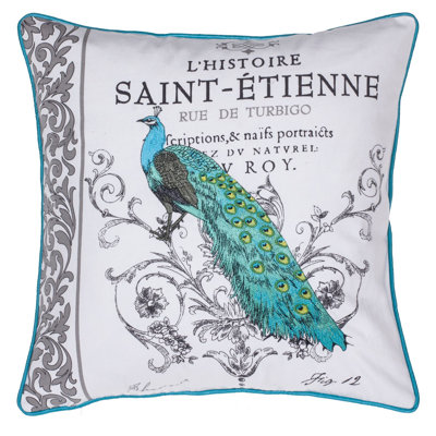 Embroidered Cotton Throw Pillow