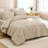 Andency California King Comforter Set Oatmeal - 7 Pieces Bed in a Bag Cal King Bedding Comforter Sets, Tufted Lightweight Fluffy Bed Set with Comforter, Sheets, Pillowcases & Shams-124621805-124621823