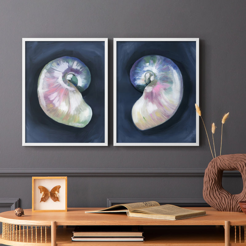 Perte de coquille perdue I - reproduction encadrée de qualité supérieure - prête à être accrochée - aucun clou requis - aucun clou requis