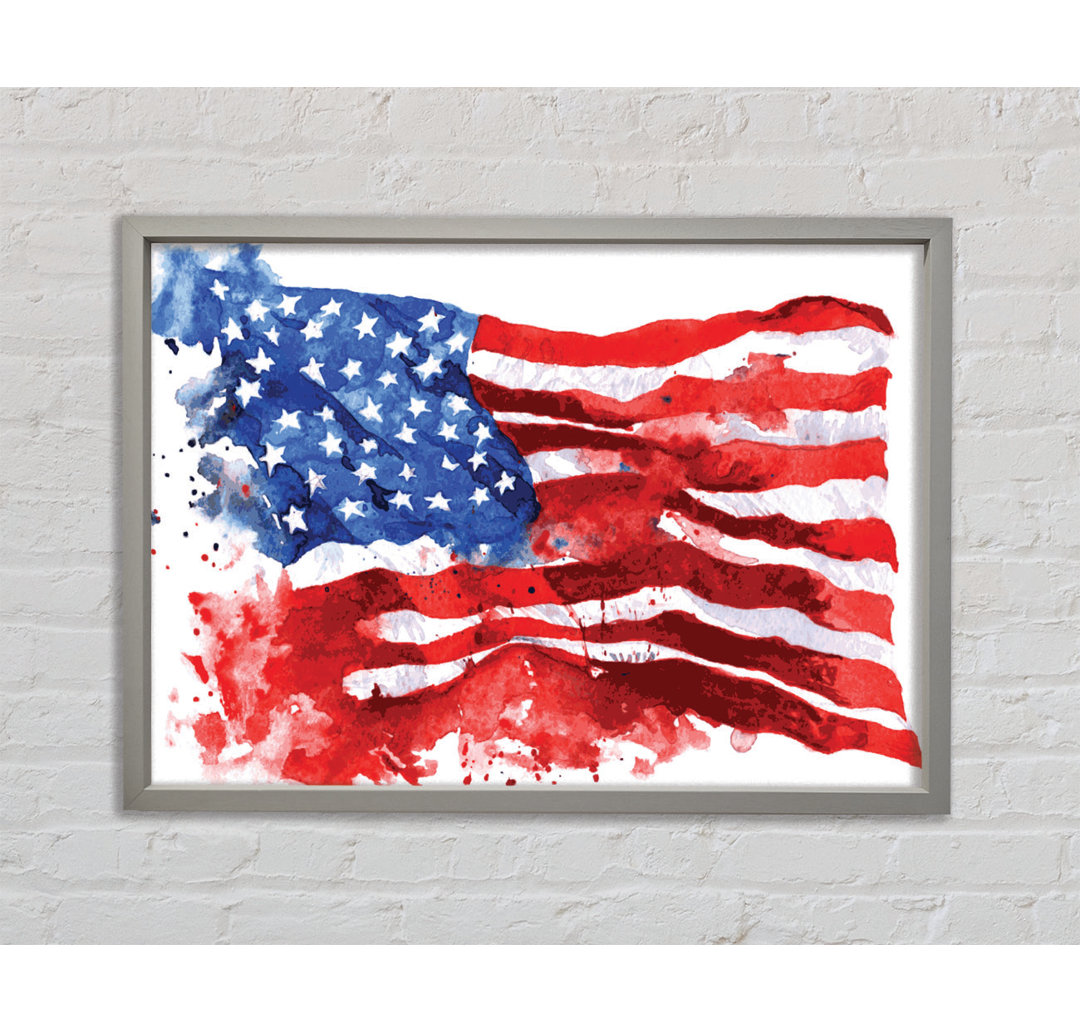 Leinwandbild The Ink Splatter American Flag