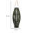 Prish Tall Lantern, Glass Insert, 33 Inch Green Bamboo Frame, Hemp Rope