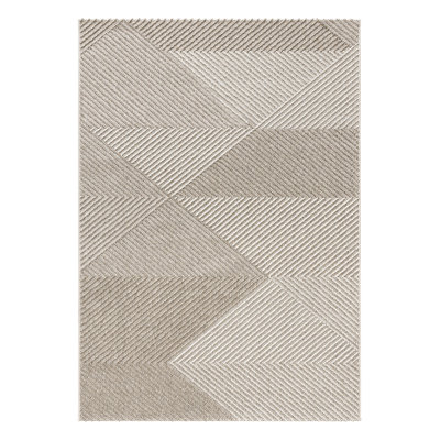 Stylish Area Rug (3.3 x 9.8 Feet), Cream & Beige, 100% Polypropylene | Machine Woven with Woven Underside, Digital Printing | Perfect for Living Room, Bedroom, or Hallway - Soft, Durable, and Elegant Design