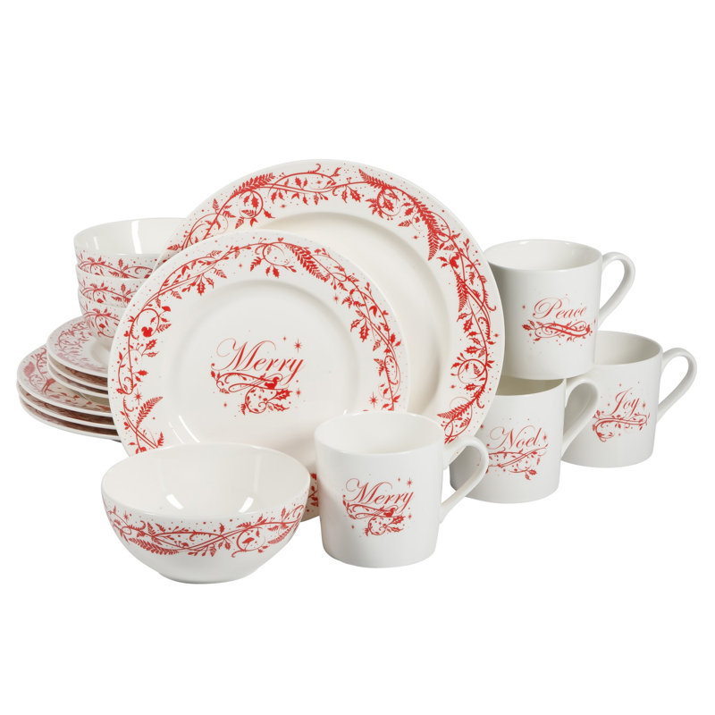 Service de table en porcelaine 16 pièces Martha Stewart