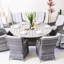Ensemble repas avec coussins 8 personnes Aeryna