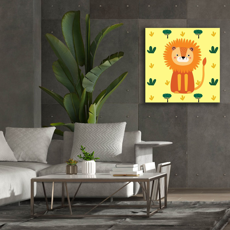 «Cute Lion» par Epic Portfolio, art mural sur toile, H 37 po x l 37 po x P 1,5 po