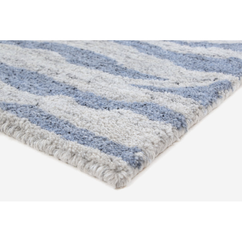 Rhythm Hand-Tufted Abstract Stripe Recycled Indoor/Outdoor Rug, 2'6" x 8'