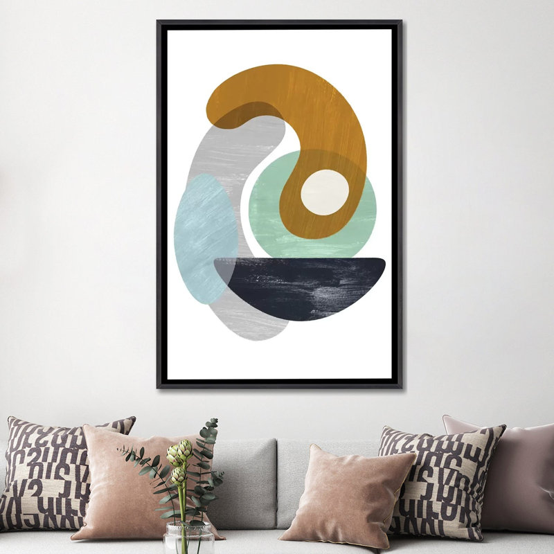 Naturess II par Grace Popp - impression d'art graphique, H 60 po x l 40po x P 1,5 po, Toile avec cadre noir patiné