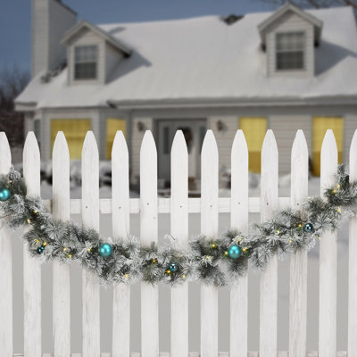 9 Ft. Tinkham Pine Garland With LED Lights
