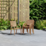 Alyisa Wood Patio Dining Chairs