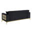 Canapé de style contemporain Antigua en bois avec accents dorés et noir-1628291224