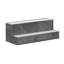 Tablette de bar avec télécommande à DEL, 20 po, bois gris