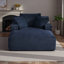 Chaise longue 49,2 po en fausse fourrure, canapé-lit simple, fauteuil de lecture d'appoint à siège profond avec porte-gobelet et poche latérale - aucun assemblage requis-2016444644
