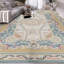Tapis ivoire et doré de haute qualité noué à la main